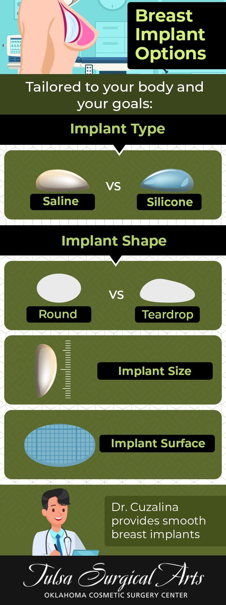 Opciones de implantes mamarios